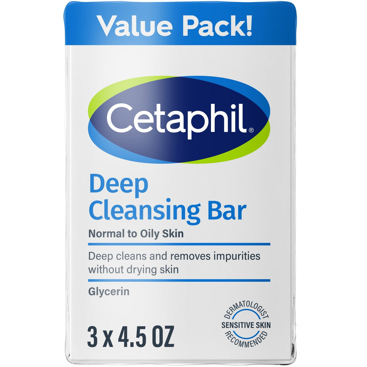Cetaphil Gentle & Deep Cleansing Soap Bars Value Pack - Sensitive Skin