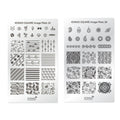2 Pack Nail Art Stamping Plates - Summer & Paisley Designs for Manicure