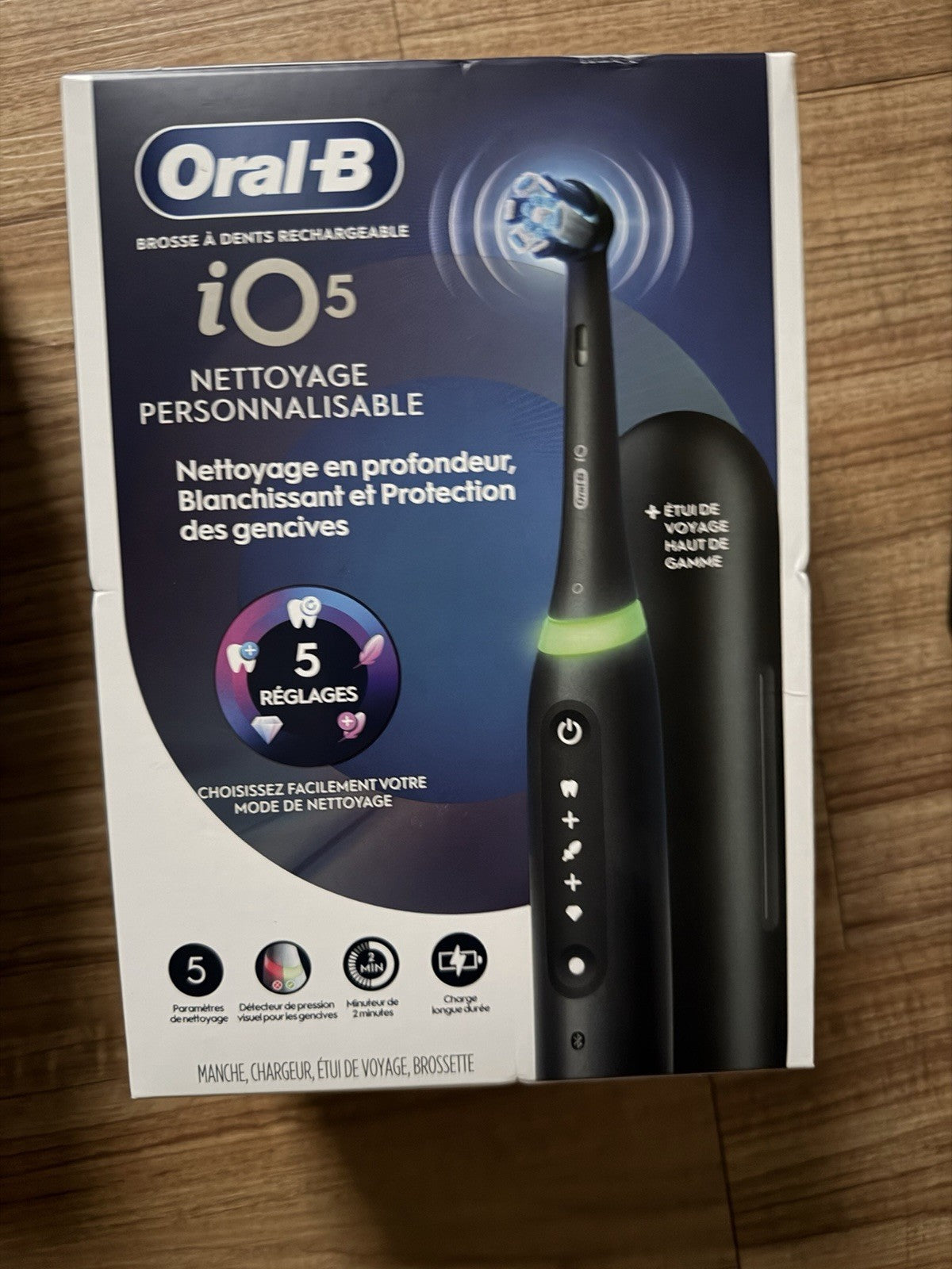 Oscillating Electric Toothbrush with Bluetooth and Travel Case - Matte Black