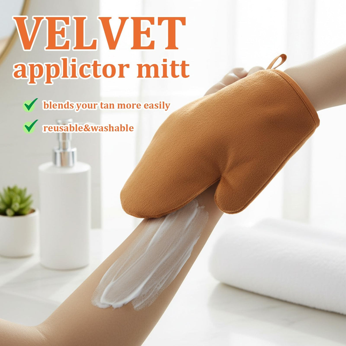 Self Tanner Mitt Applicator Kit 3-Piece Reusable Sunless Tanning Set