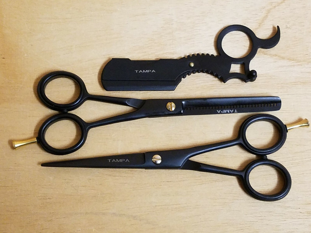 6 Inch Professional Hair Cutting Scissors and Razor Set for Barbershop