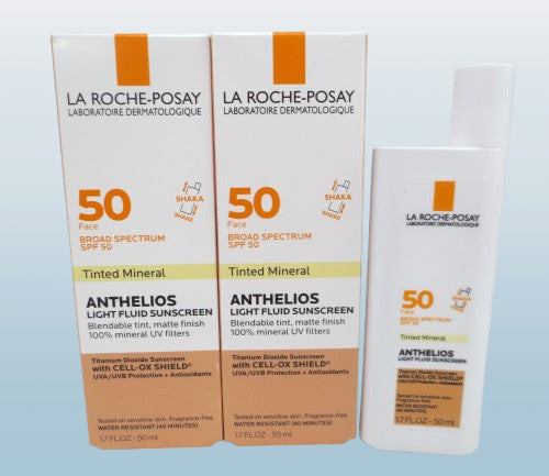 Tinted Mineral SPF 50 Sunscreen with Anthelios - 1.7 oz, Pack of 2