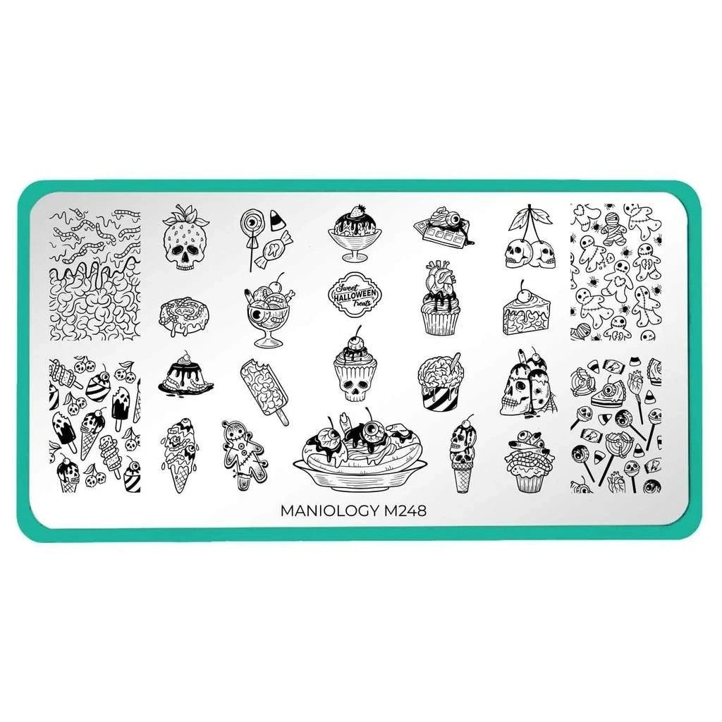 Halloween Desserts Nail Stamping Plate M248 for Nail Art