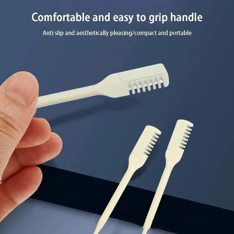 Manual Nose Hair Trimmer Set - 10-Piece 360° Rotating Nasal & Ear Cutter