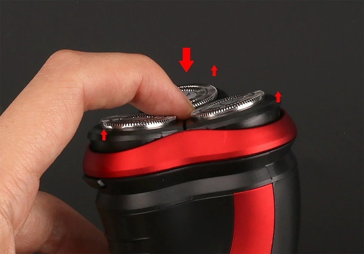 Men Waterproof Rotary Electric Shaver and Trimmer - Cordless Wet Dry 3D Shaving