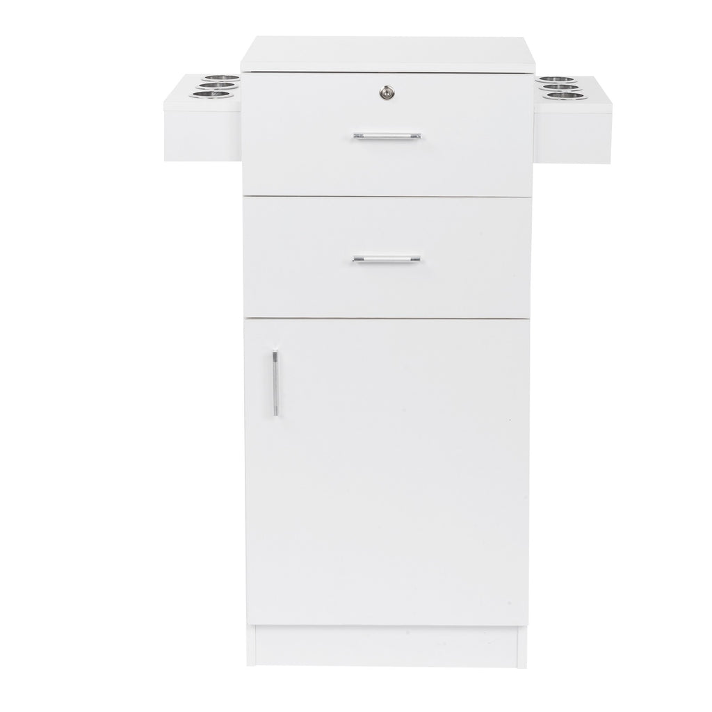 Lockable Salon Barber Cabinet with Large Storage and Tool Holders