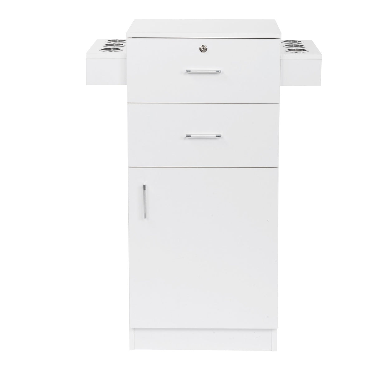Lockable Salon Barber Cabinet with Large Storage and Tool Holders