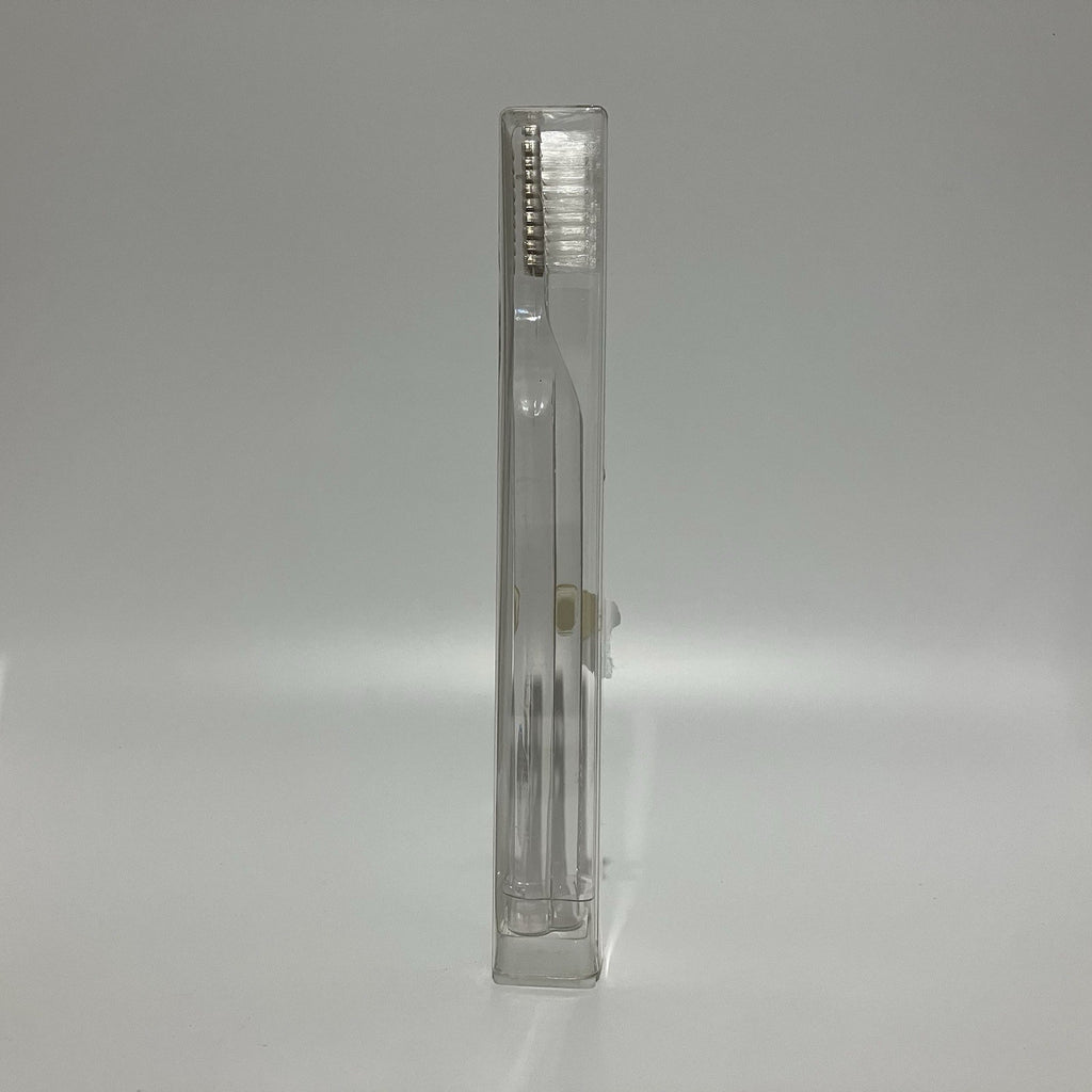 Batch of 25 Soft Crystal Clear Ergonomic Toothbrushes - 45° Angle, Sealed