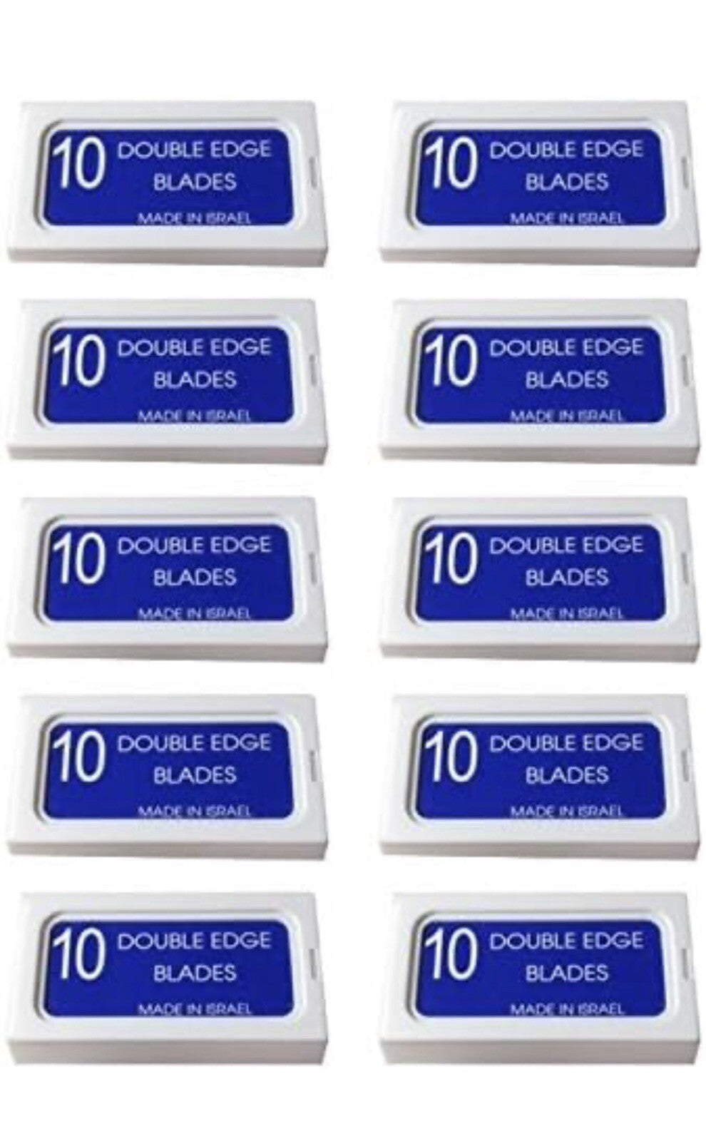 Crystal Platinum Coated Double Edge Safety Razor Blades - Made in Israel, 100 Pack