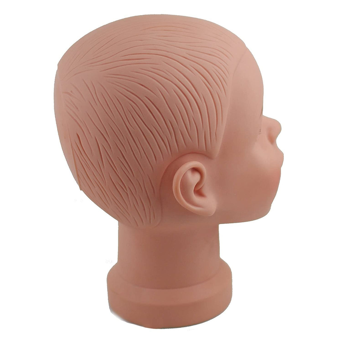 Baby Girl Mannequin Head for Wig and Hat Display - Silicone Cosmetology Mannequin
