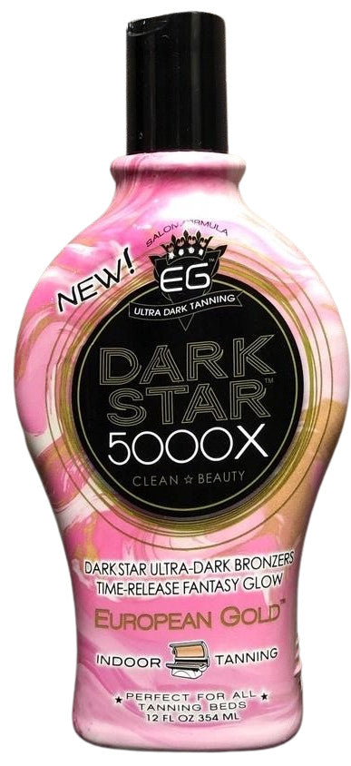 Dark Star 5000X Ultra Dark Bronzer Tanning Lotion 12 Oz - Vegan & Paraben-Free