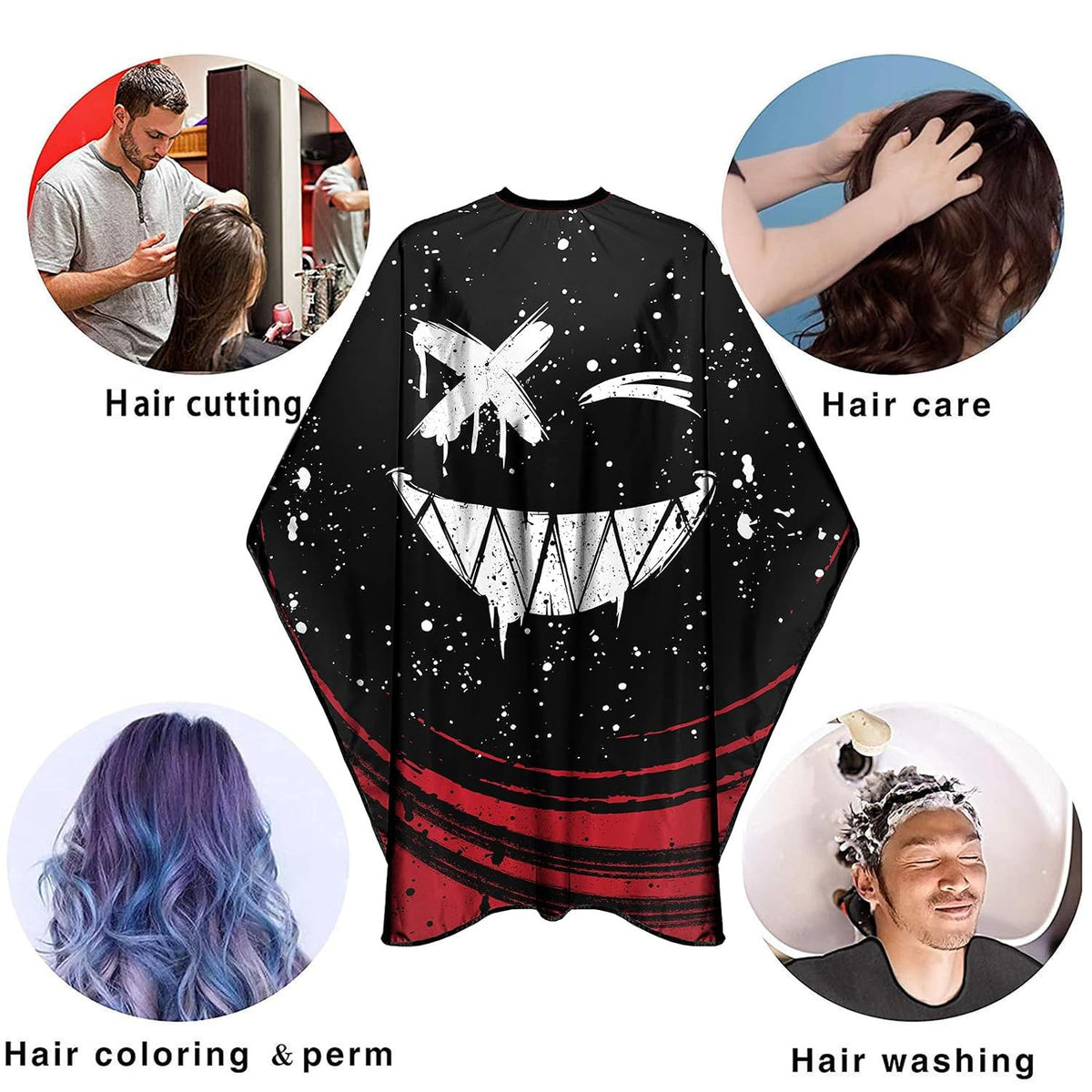 Professional Barber Hair Cutting Cape with Adjustable Snaps Waterproof & Anti-Static