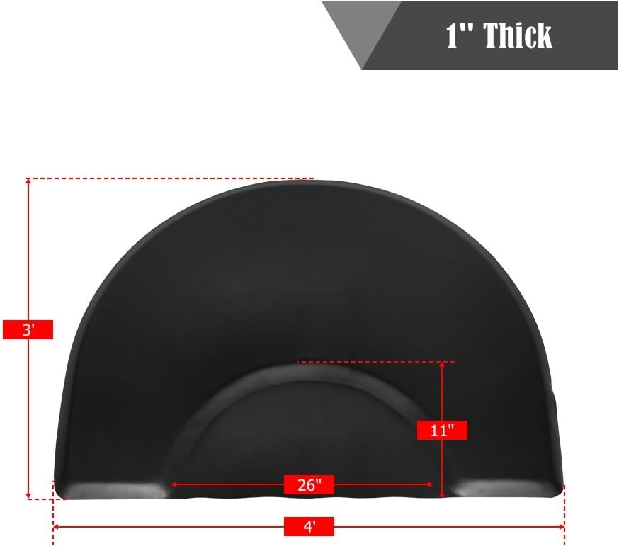 Extra Thick 1-Inch Salon Anti-Fatigue Floor Mat 3ft x 4ft Non-Slip Black