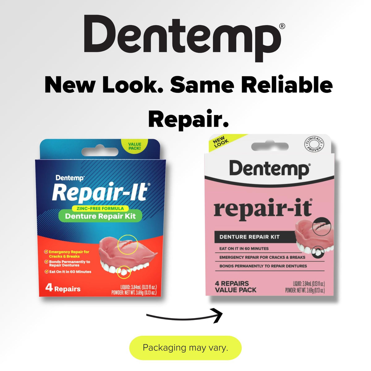 Denture Repair Kit - Fix Cracks and Loose Teeth | 4 Count