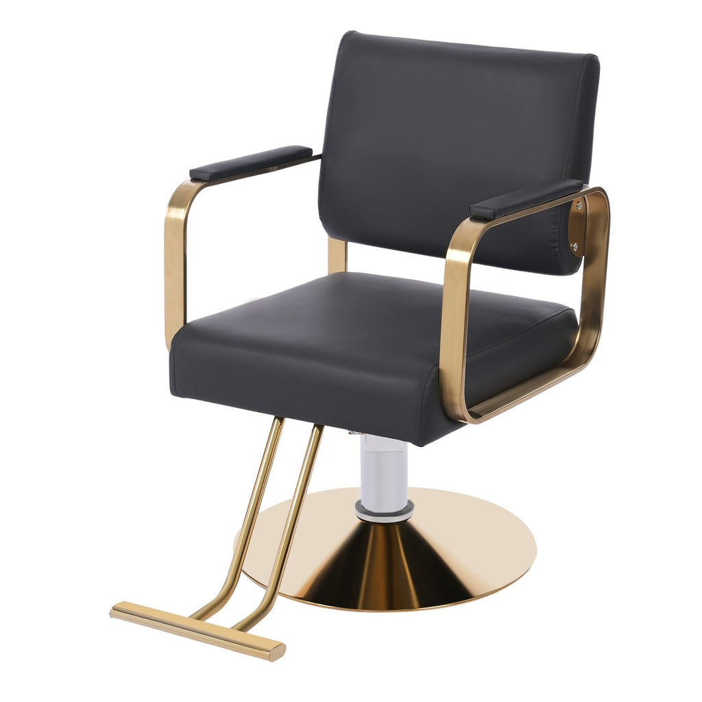 Salon Barber Chair with Hydraulic Pump & Footrest - Adjustable Modern Styling Seat