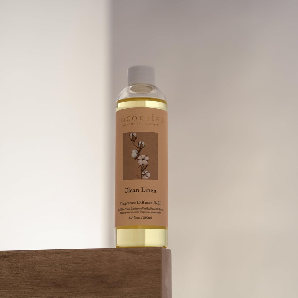 Reed Diffuser Refill Linen Scent - Long Lasting 6.7 Fl Oz for Home Fragrance
