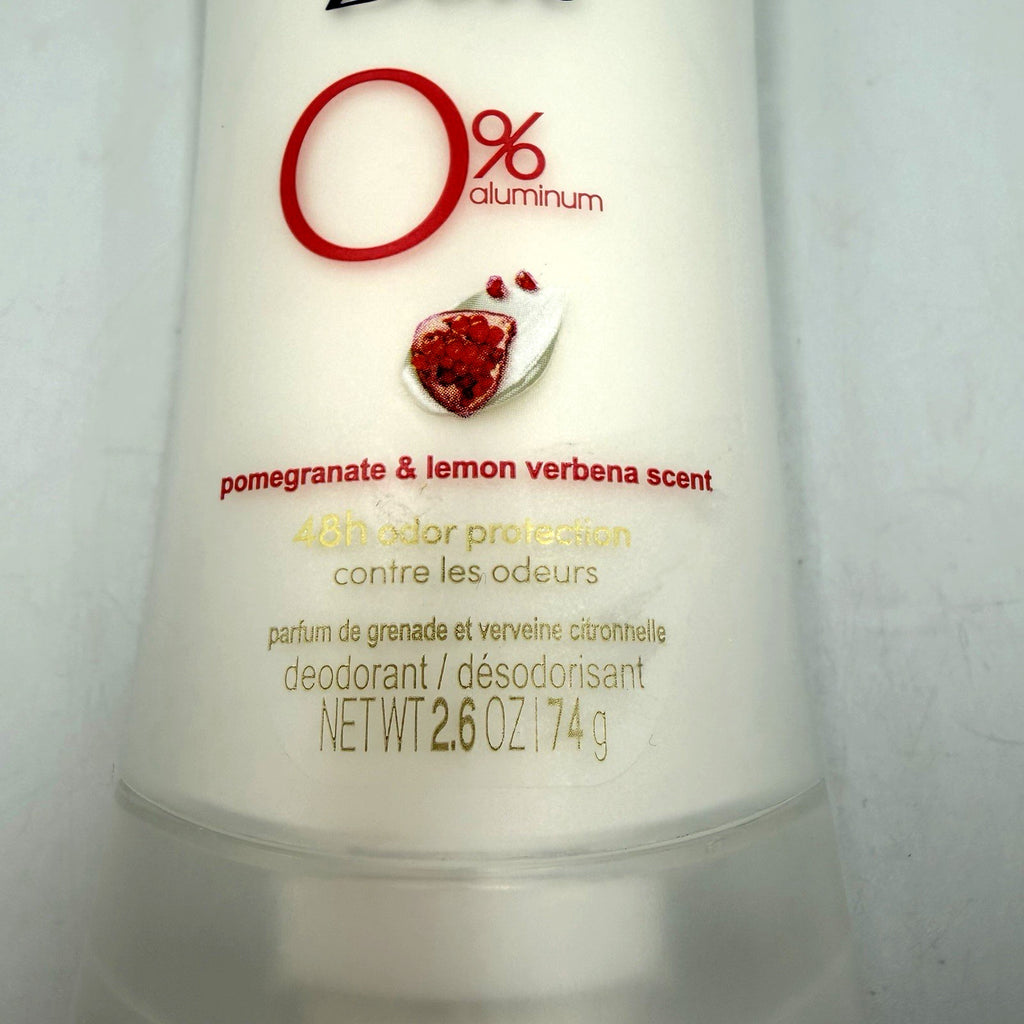 Dove Aluminum-Free Pomegranate Lemon Verbena Stick Deodorant 2.6 oz Lot of 2