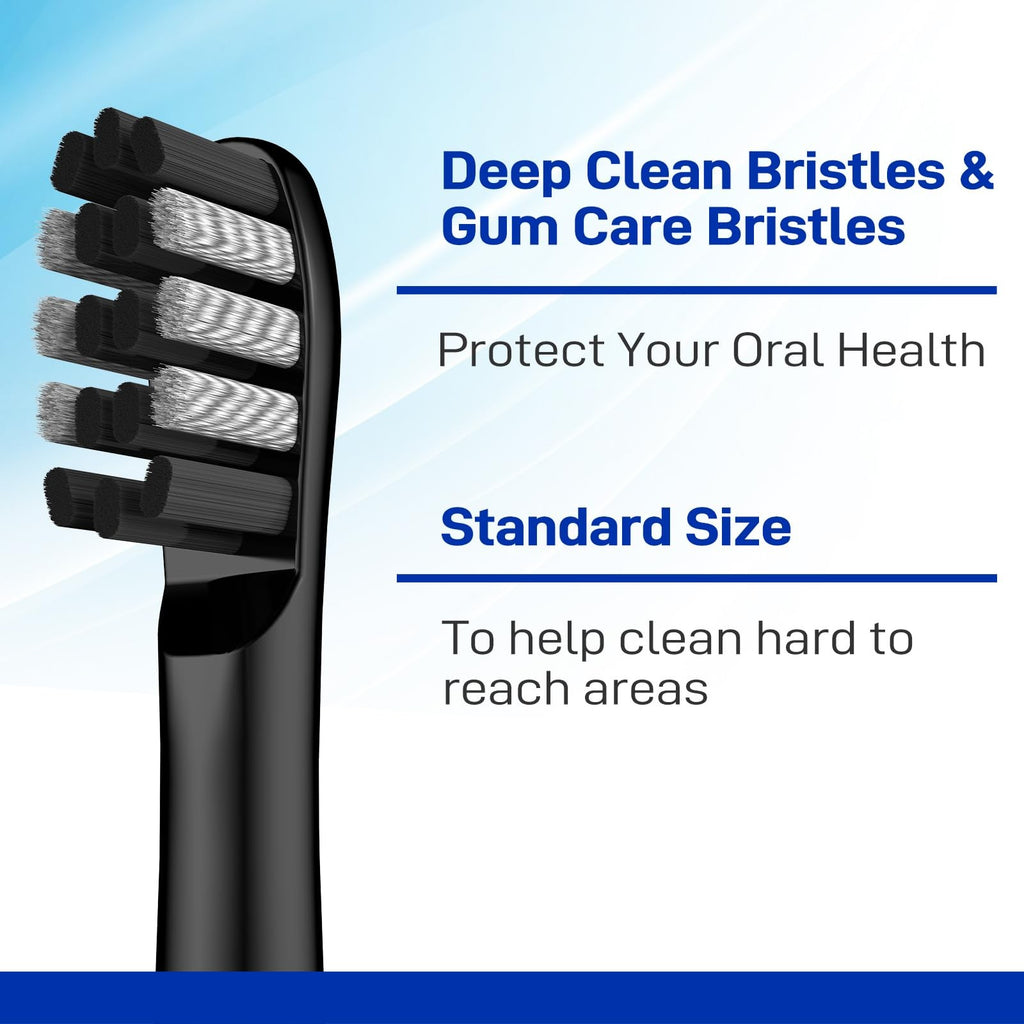 Replacement Toothbrush Heads for Colgate 360 Power Charcoal – Soft Bristles, Standard Size, 10 Pack