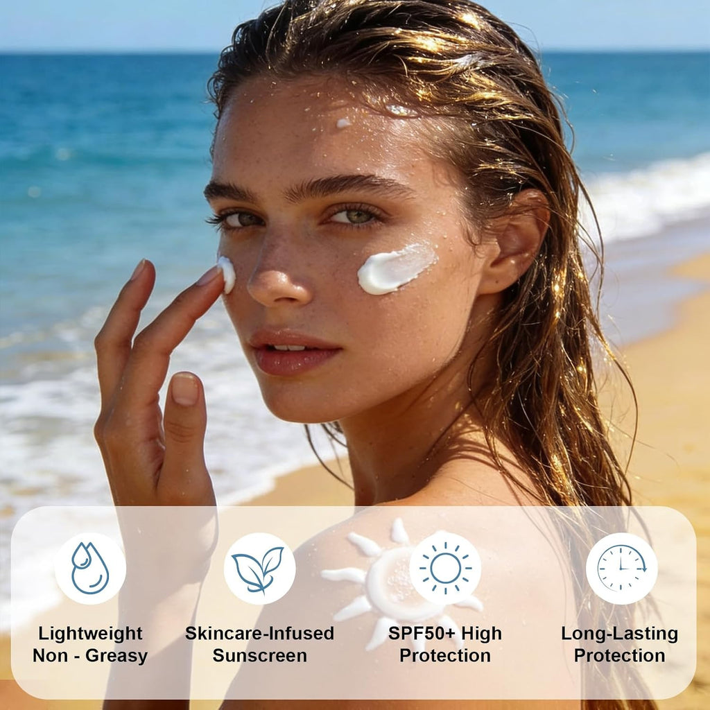 Mini SPF50+ Sunscreen Pack - Travel Size Face & Body Sun Protection