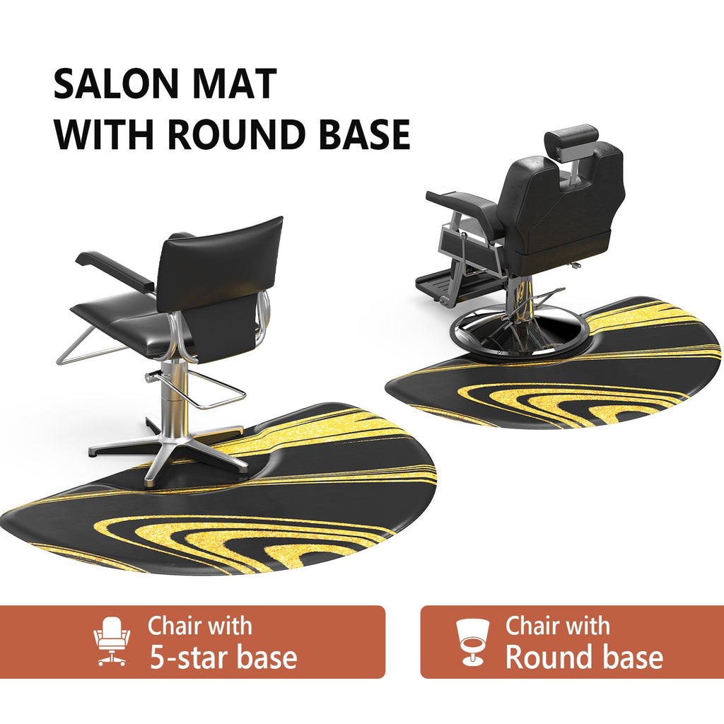 Anti-Fatigue Salon Mat 3x5 ft Semi-Circular Chair Cushion Waterproof Comfort