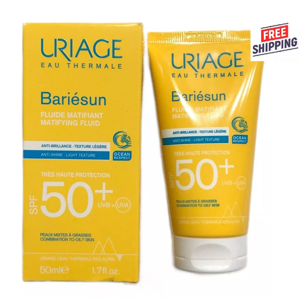 Uriage SPF50+ Mattifying Face Sunscreen Fluid 2 Pack - Oil Control & Hydration