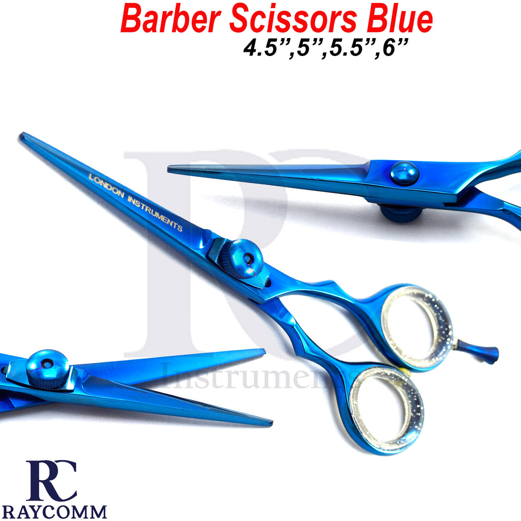 Professional Barber Hair Cutting Shears Blue 4.5-6 Inch Salon Scissors