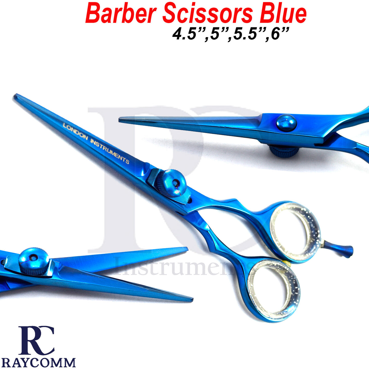 Professional Barber Hair Cutting Shears Blue 4.5-6 Inch Salon Scissors
