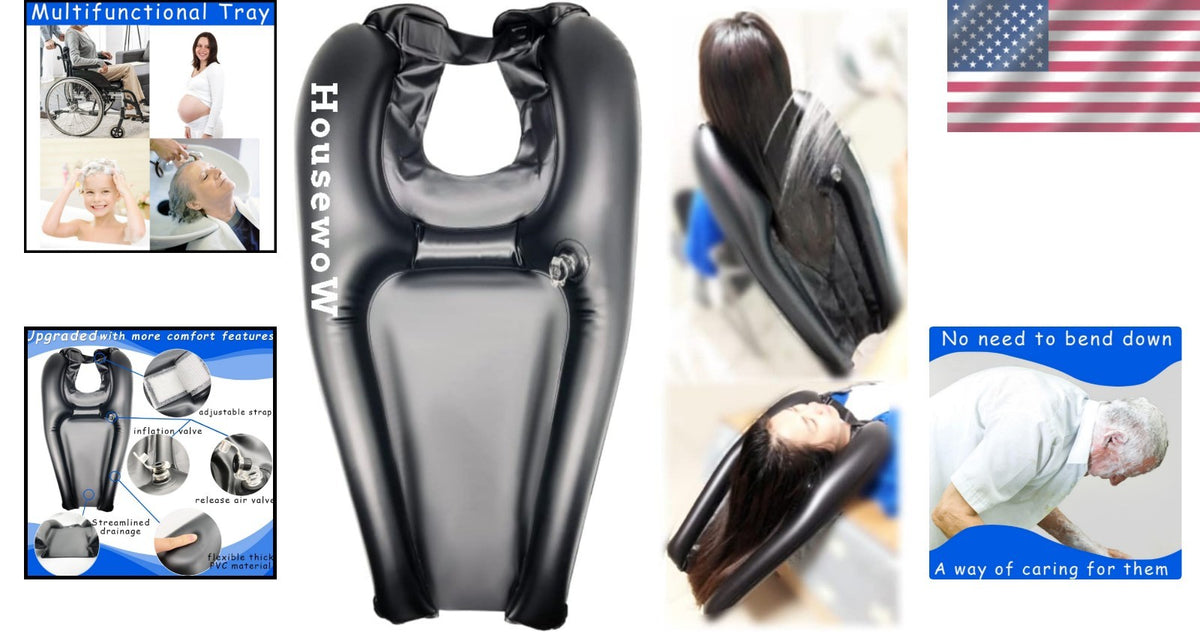 Inflatable Shampoo Basin for Bedridden Patients, Portable Hair Washing Tool