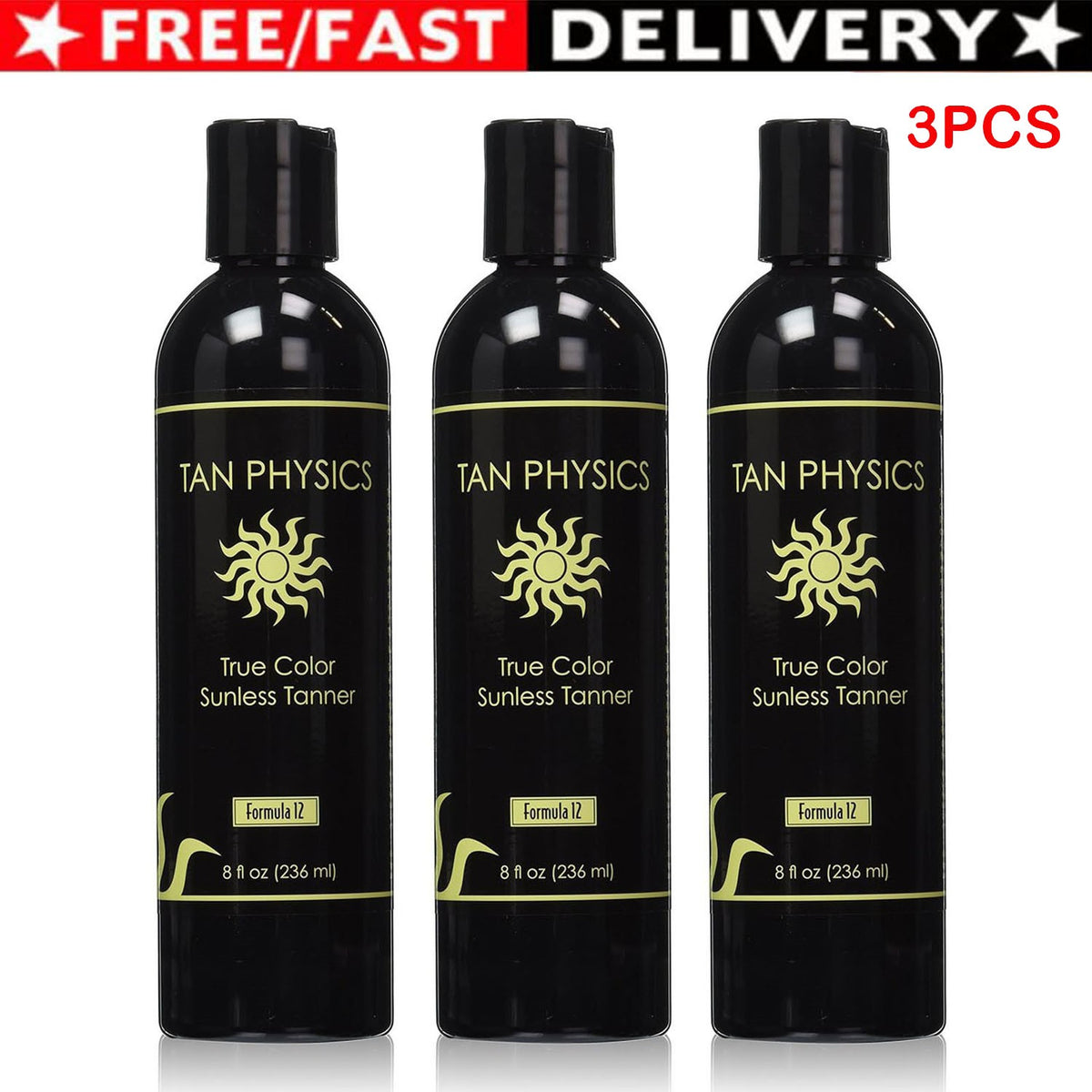 Sunless Tanning Lotion 3-Pack - Natural Self Tanner with Hydrating Moisturizers