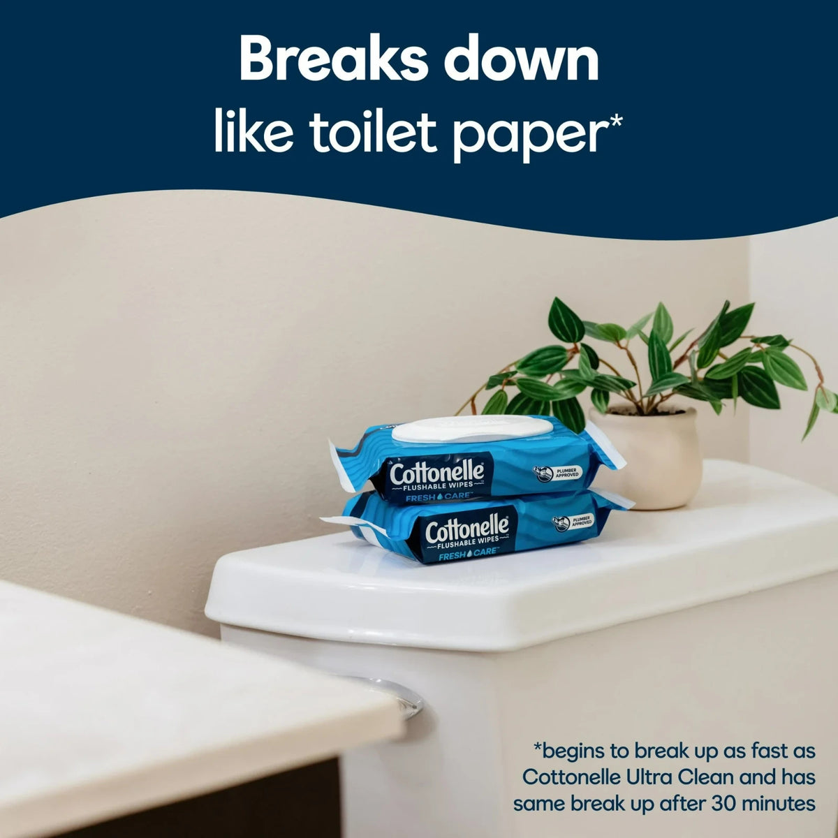 Flushable Wet Wipes for Adults - 10 Flip-Top Packs, Septic-Safe, Hypoallergenic