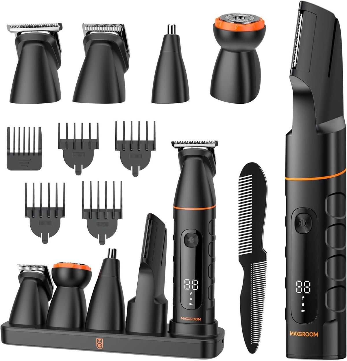 Men's All-in-One Body & Pubic Hair Trimmer Kit - Versatile Grooming Tool