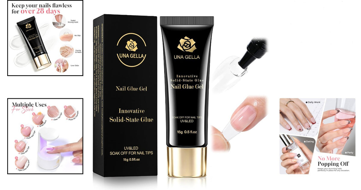 Nail Tip Glue - Long-Lasting Rapid Cure Nail Adhesive 15g