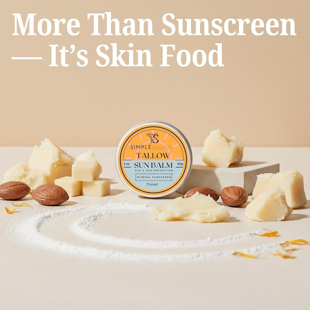 Reef Safe Tinted Sunscreen SPF 50+ with Tallow & CoQ10 - 2 oz Daily Use
