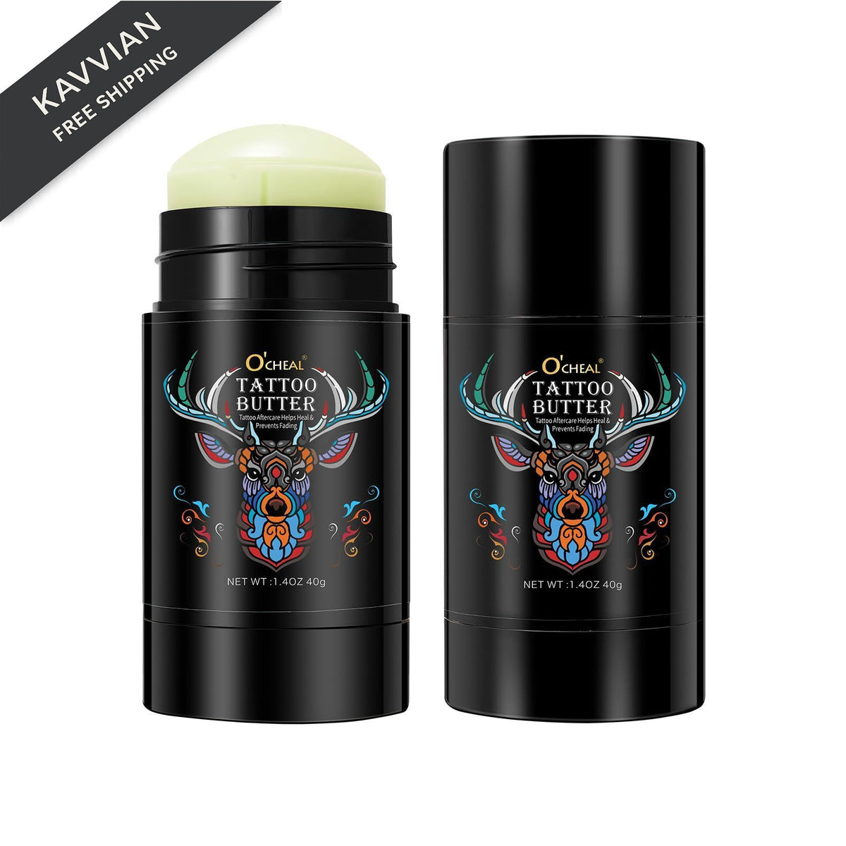 Tattoo Aftercare Butter Balm Natural Organic 1.4oz — Healing Moisturizer for New & Old Tattoos