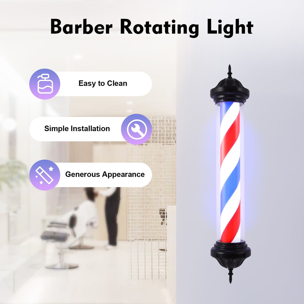 Rotating LED Sign Light for Hair Salons and Barber Shops