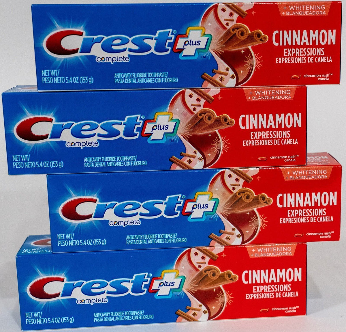 Crest Plus Complete Whitening Cinnamon Rush Toothpaste 4 Pack - 5.4 oz