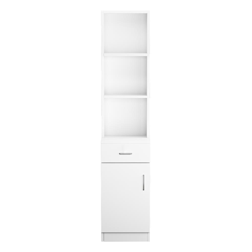 Density Board Wall Mount Salon Storage Cabinet with Shelves & Drawer