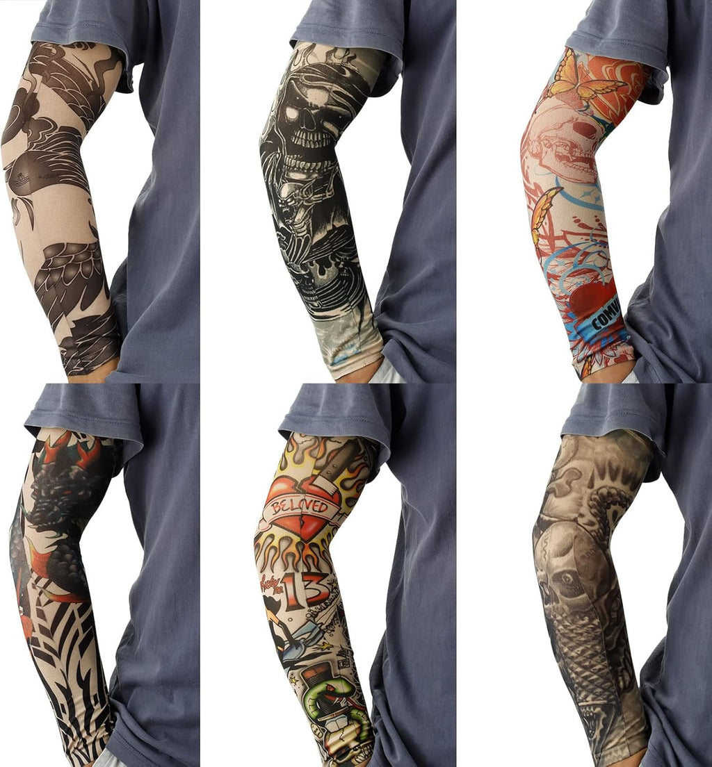 Tattoo Sleeves for Men 12-Piece Color Cover Arm Fake Tattoos
