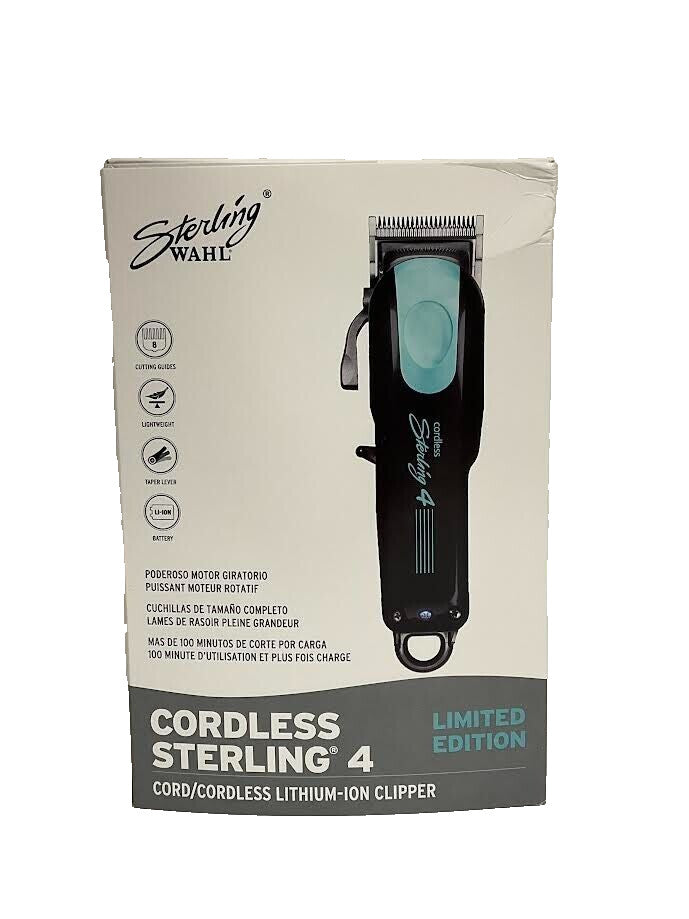 Wahl Sterling 4 Cordless & Corded Lithium-Ion Hair Clipper with 8 Guides