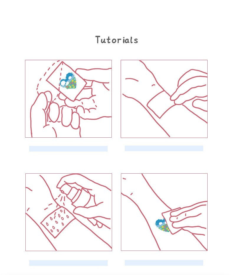 Waterproof Temporary Tattoo Set - 6 Sheets Rose Arm & Body Art