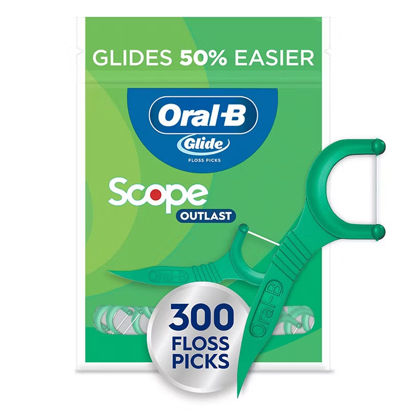 Dental Floss Picks Mint 300 Count - Fresh Breath Oral Care for Teeth & Gums