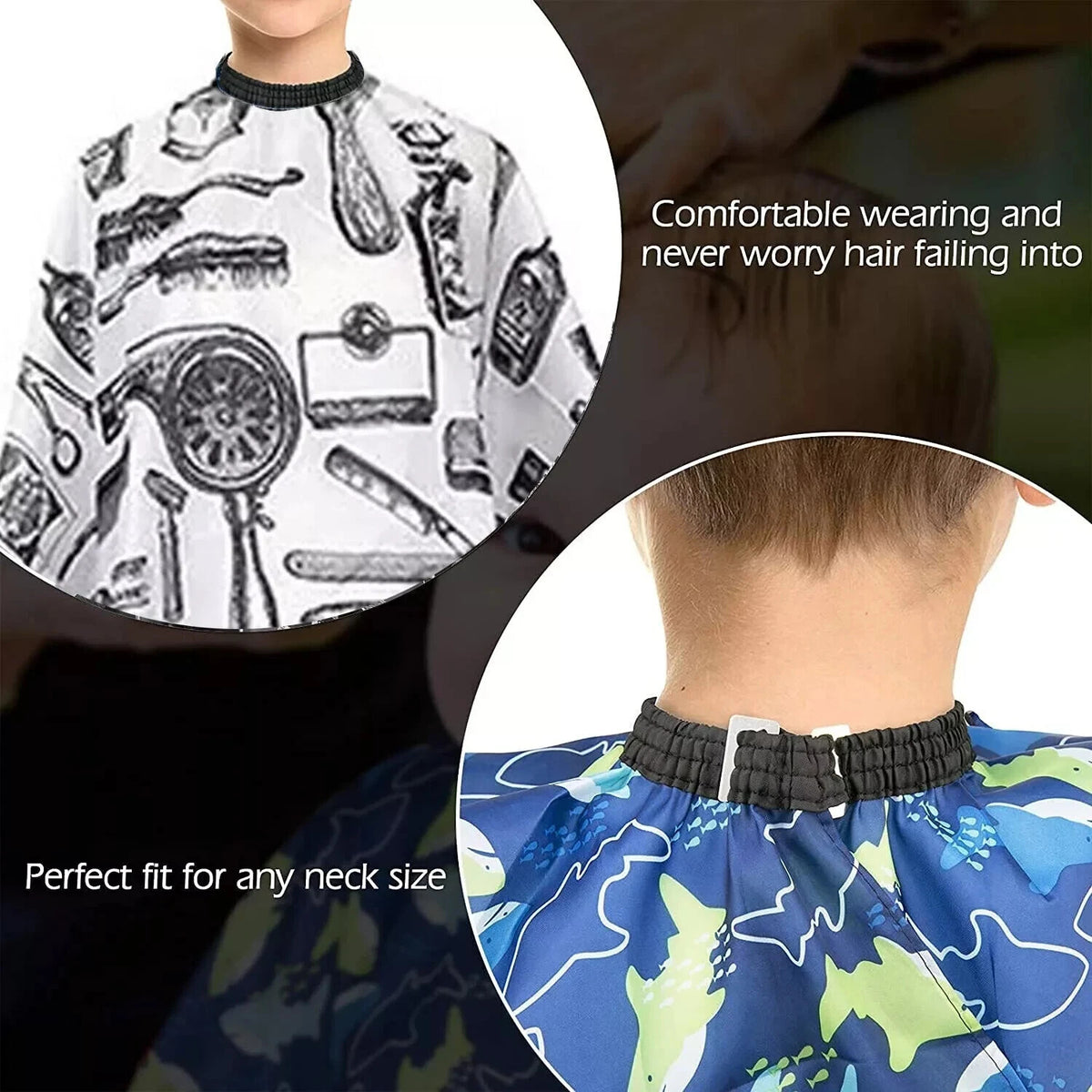 Waterproof Barber Cape for Men & Kids Hair Cutting Salon Cape