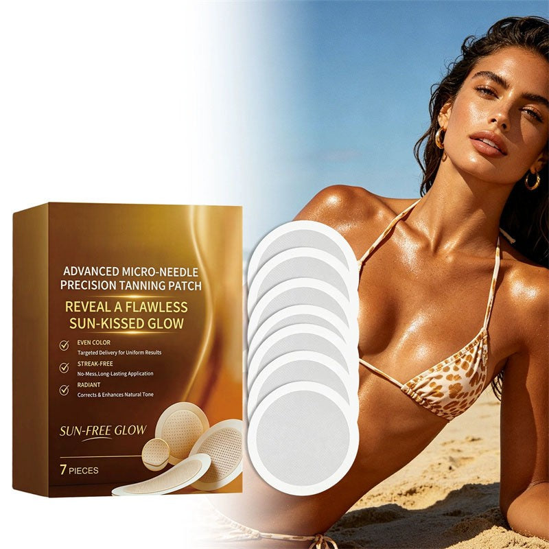 Sun-Free Micro-Needle Tanning Patches for Safe Natural Glow