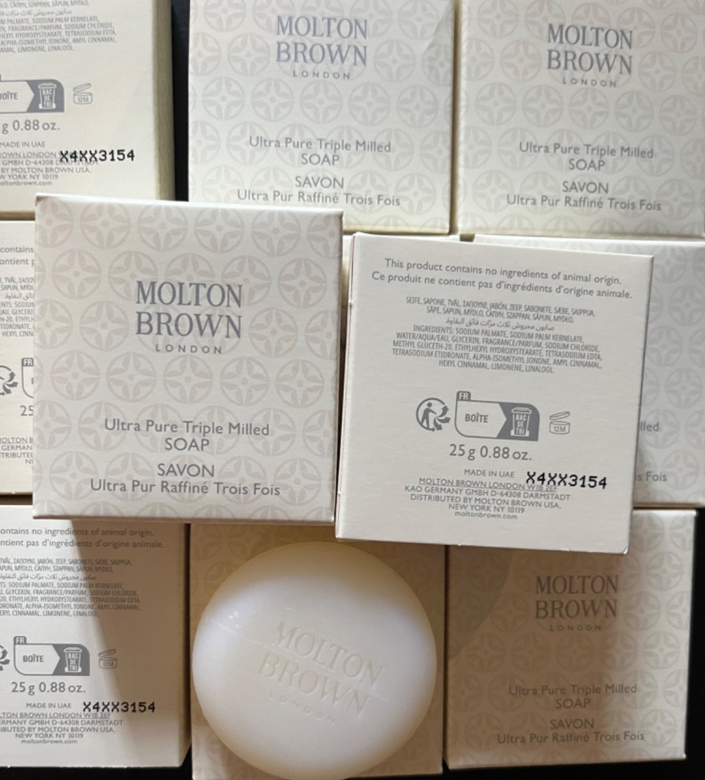 12-Pack Molton Brown Ultra Pure Triple Milled Mini Bar Soaps 0.88oz