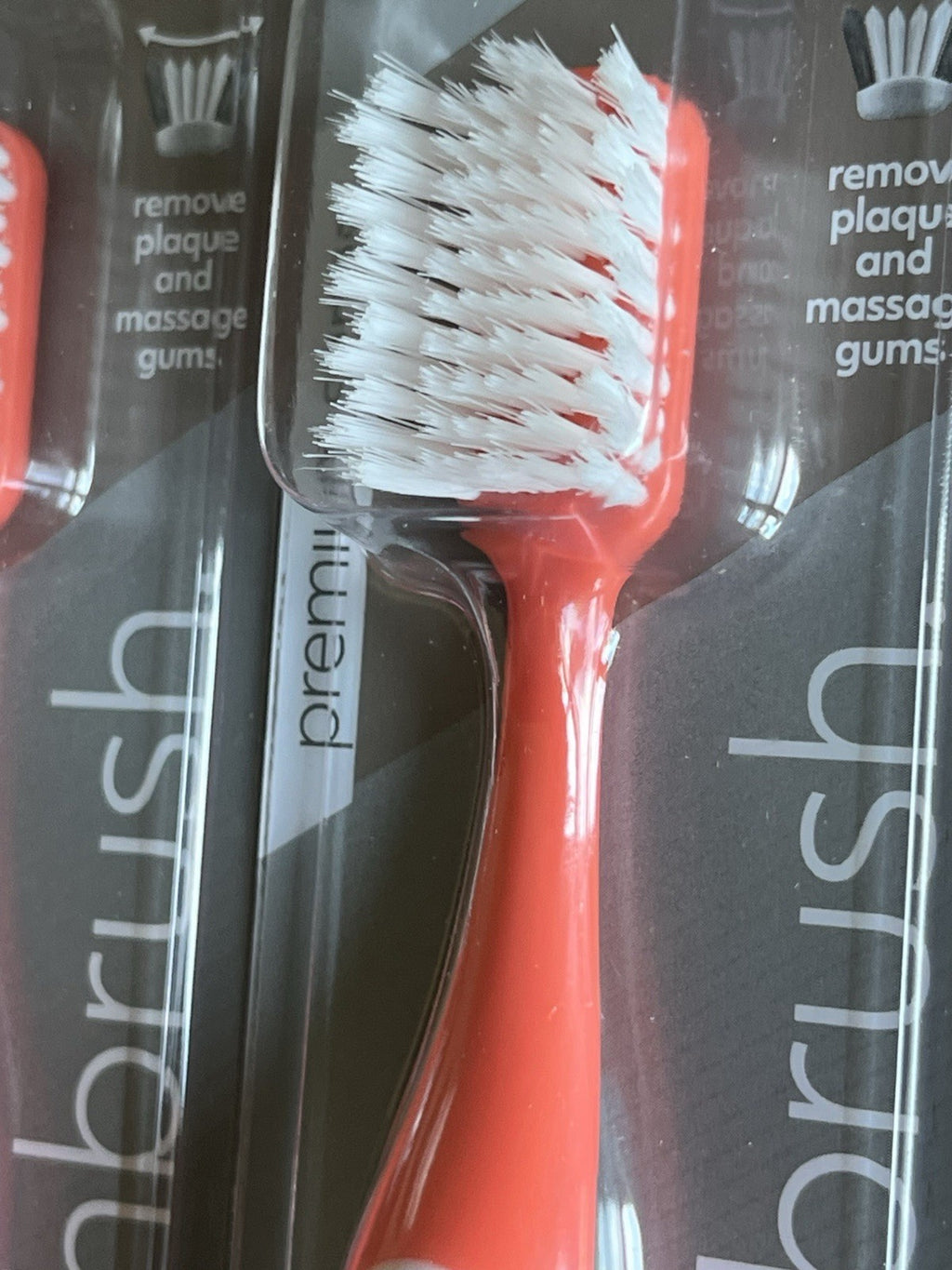 Premium Ultra Soft Adult Toothbrushes Set - V Arc Orange, 3 Pack