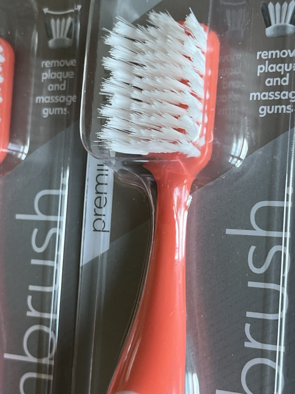 Premium Ultra Soft Adult Toothbrushes Set - V Arc Orange, 3 Pack