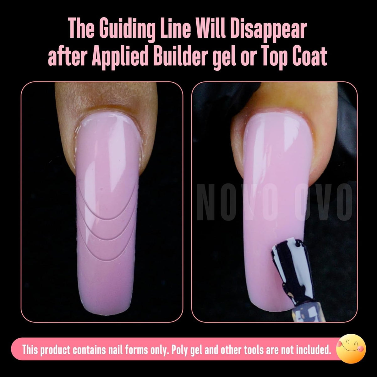 13-Pack Curved Square Nail Dual Forms for Poly Gel Extensions - French & Custom Shapes