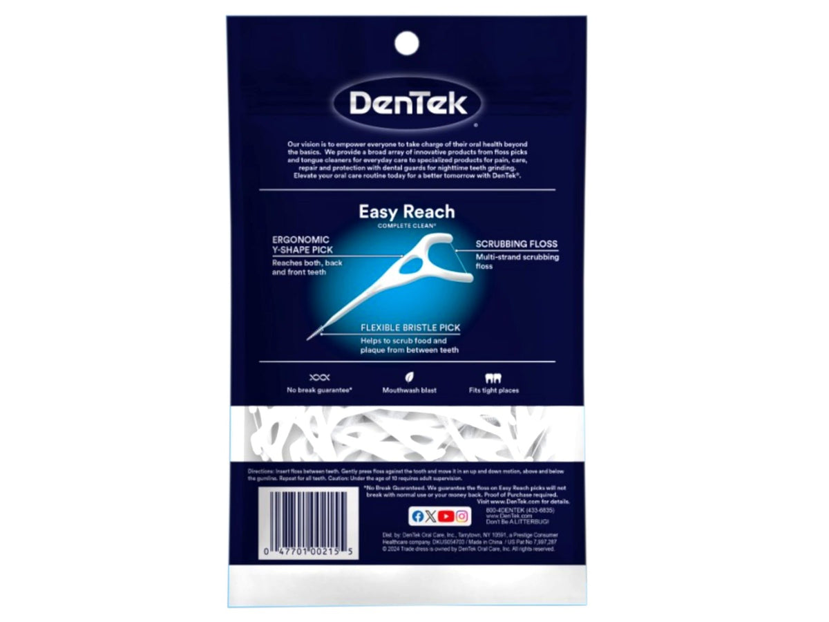 Dental Floss Picks, Easy Reach Complete Clean with Mint Flavor - Pack of 3