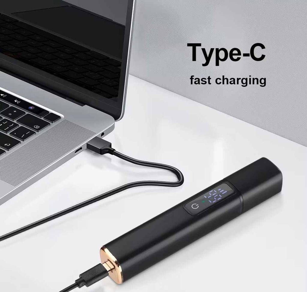 USB Rechargeable Waterproof Ear and Nose Hair Trimmer with LED Display