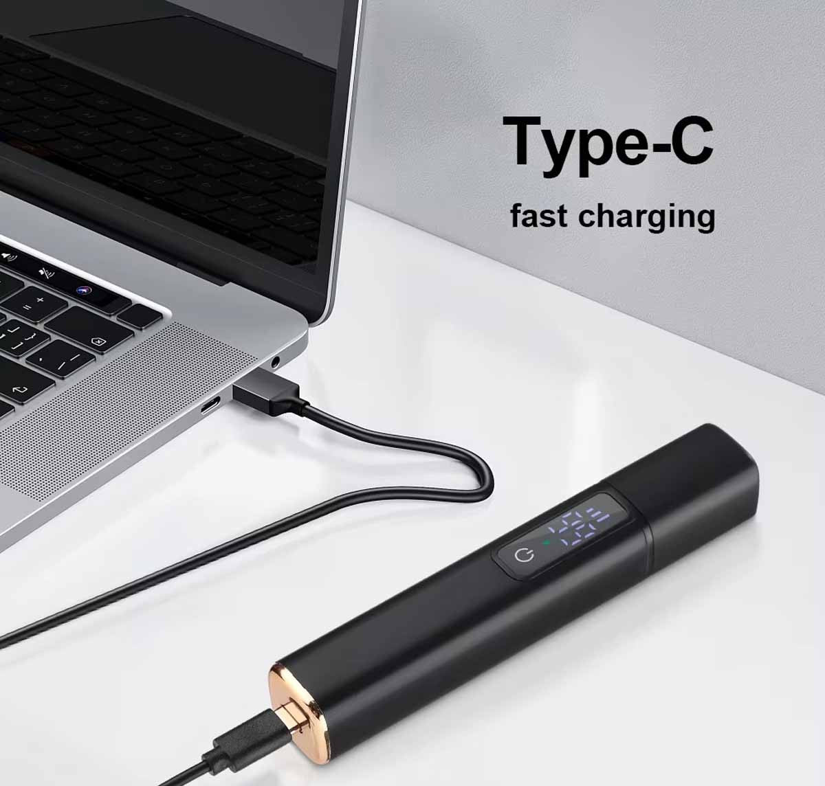 USB Rechargeable Waterproof Ear and Nose Hair Trimmer with LED Display